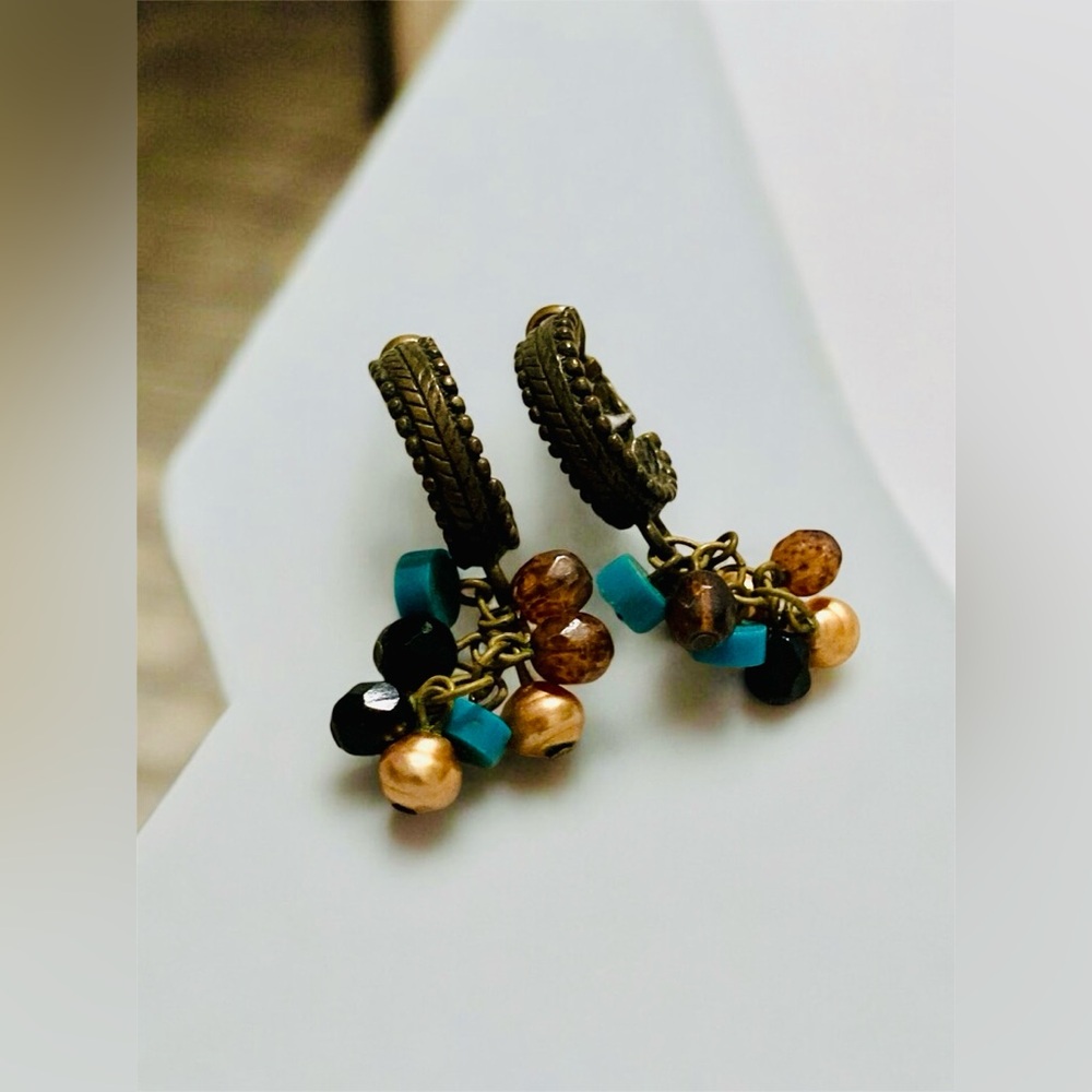Vintage Multi-Color Dangle Earrings